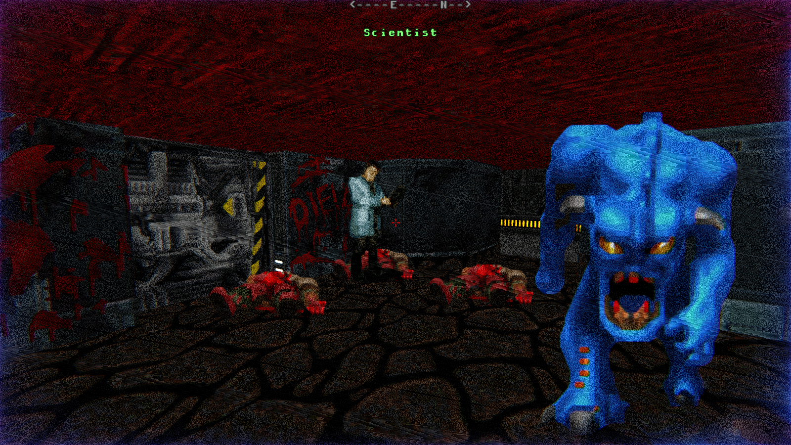 DRRP Doom RPG Remake Project XHUB Destroyed Junction Belphegor Doctor Scientist Cinematic Shader Screenshot