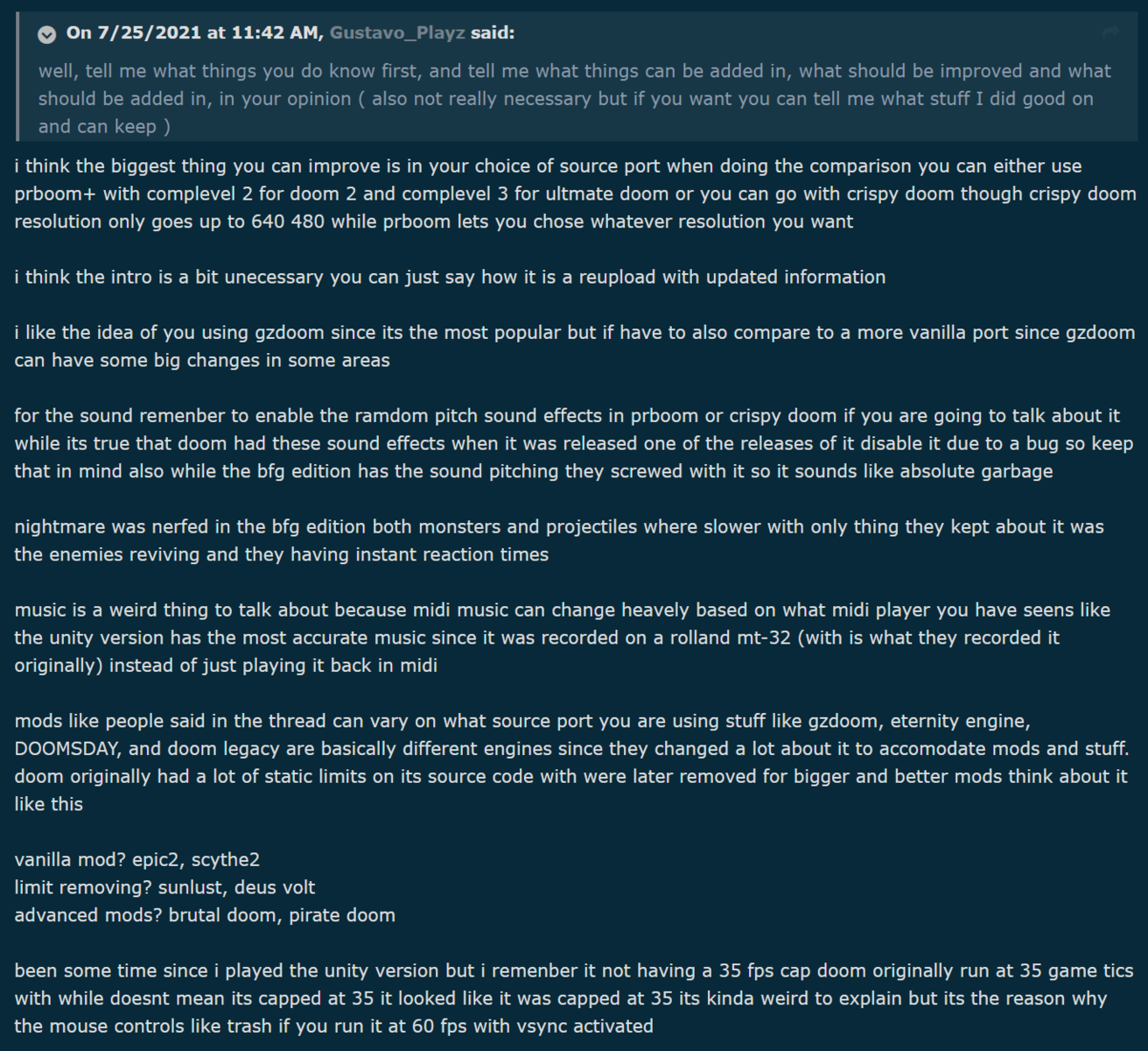 Responding to GmanLives' Unity Doom video (Removed) - Page 2