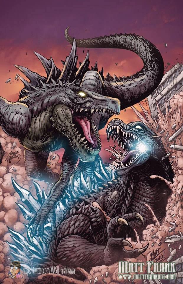 Zilla vs. Godzilla art by Matt Frank