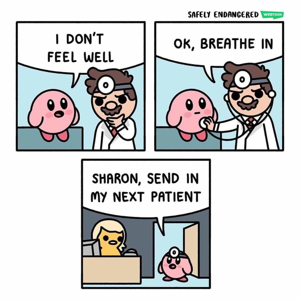 "Safely Endangered" comic ft. Kirby and Dr. Mario