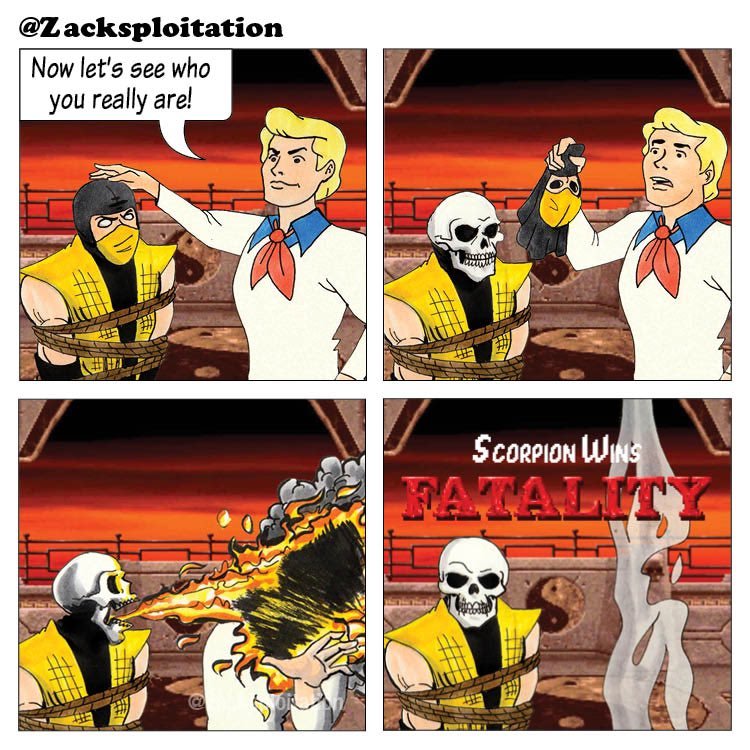 Zacksploitation comic featuring Freddy and Scorpion